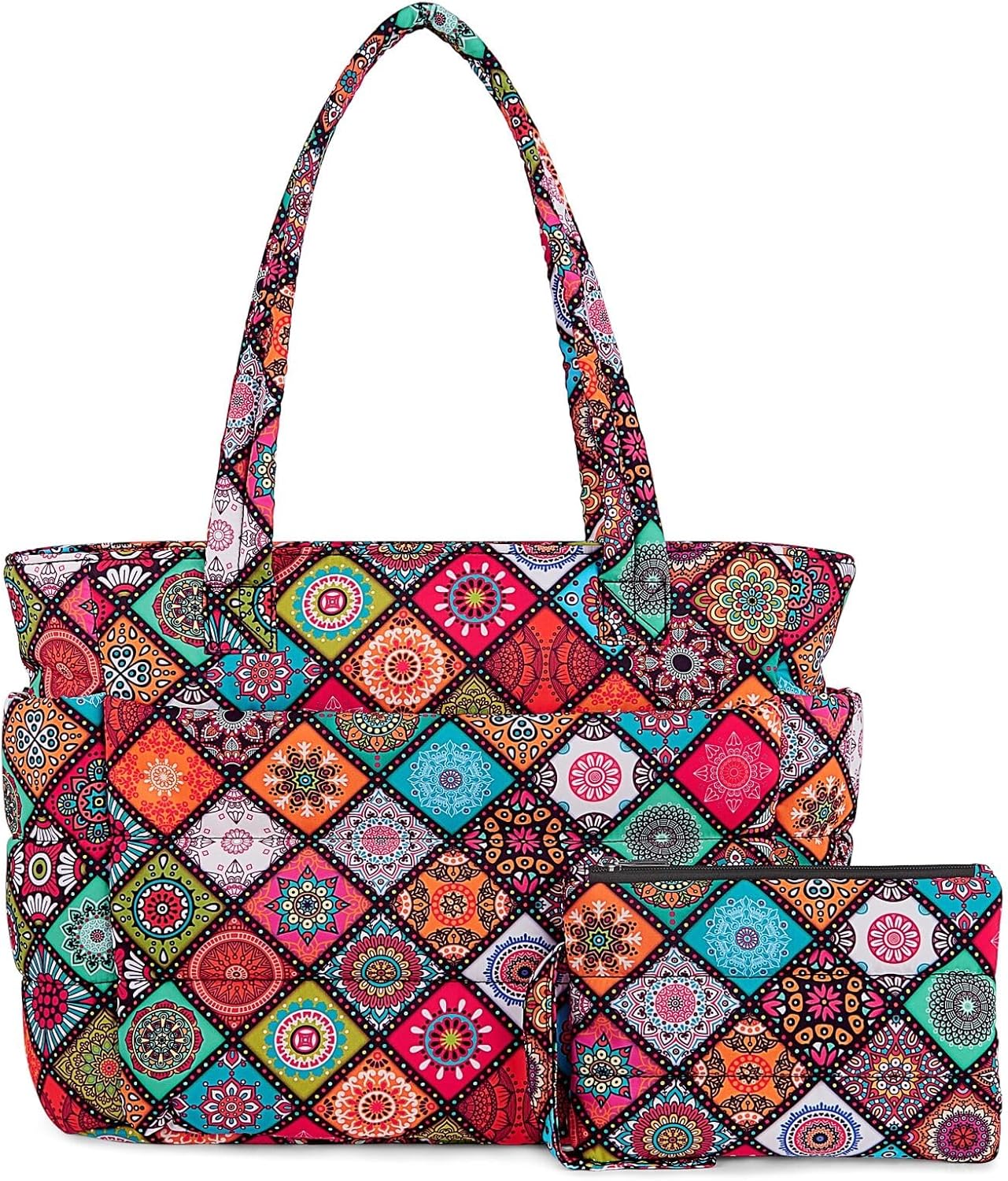TOPDesign Puffer Tote Bag for Women: Lightweight Quilted Handbag
