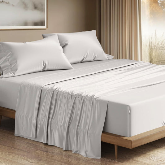 100% Egyptian Cotton King Size Sheets Set for Luxurious Comfort