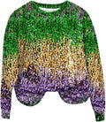 NREALY Mardi Gras Happy New Year Crewneck
