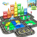 104 PCS Magnetic Tiles Road Set - STEM Magnetic Building