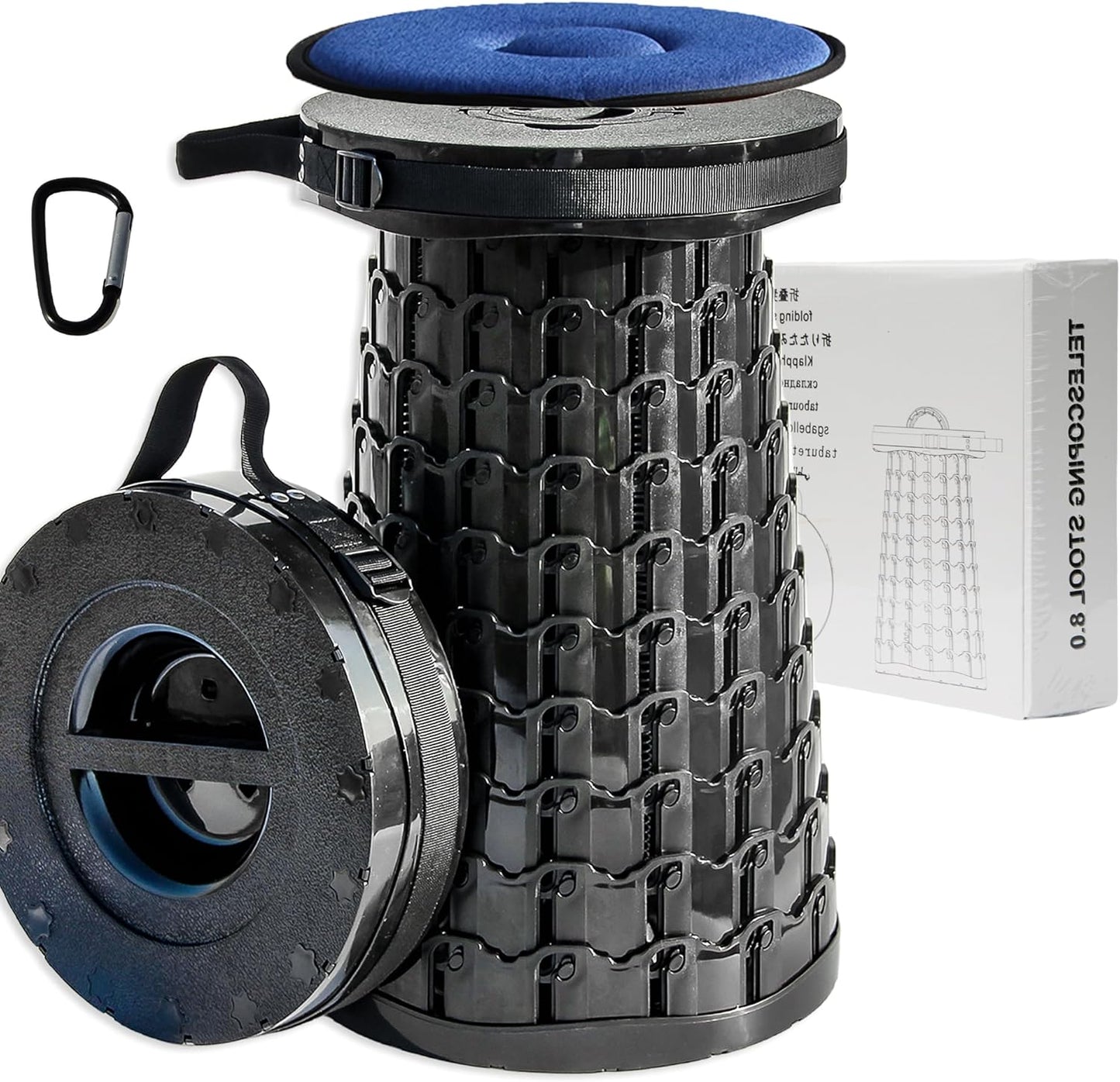 Collapsible Stool with Cushion for Outdoor Activities and Travel