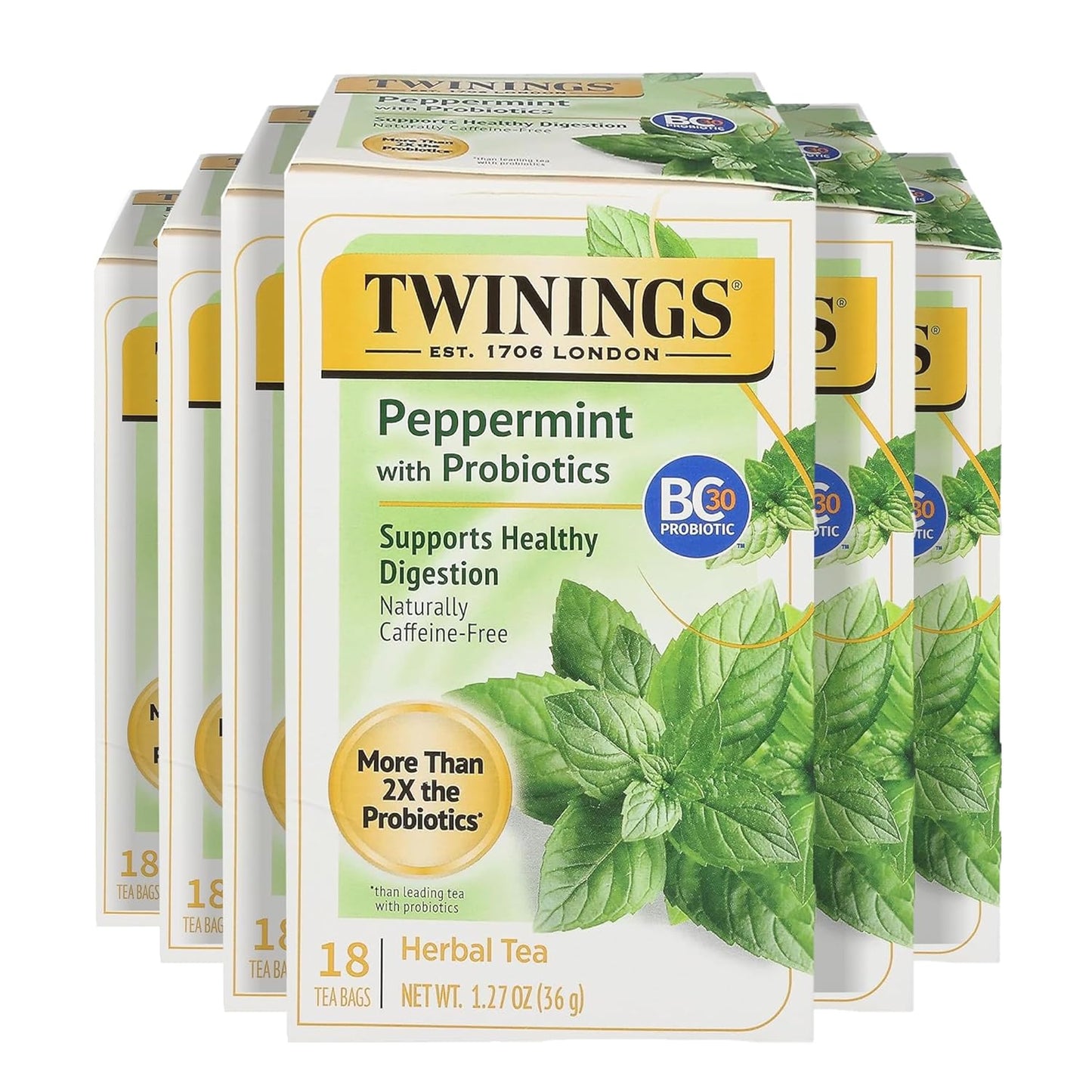 Twinings Superblends Peppermint Probiotics Herbal Tea 96 Bags