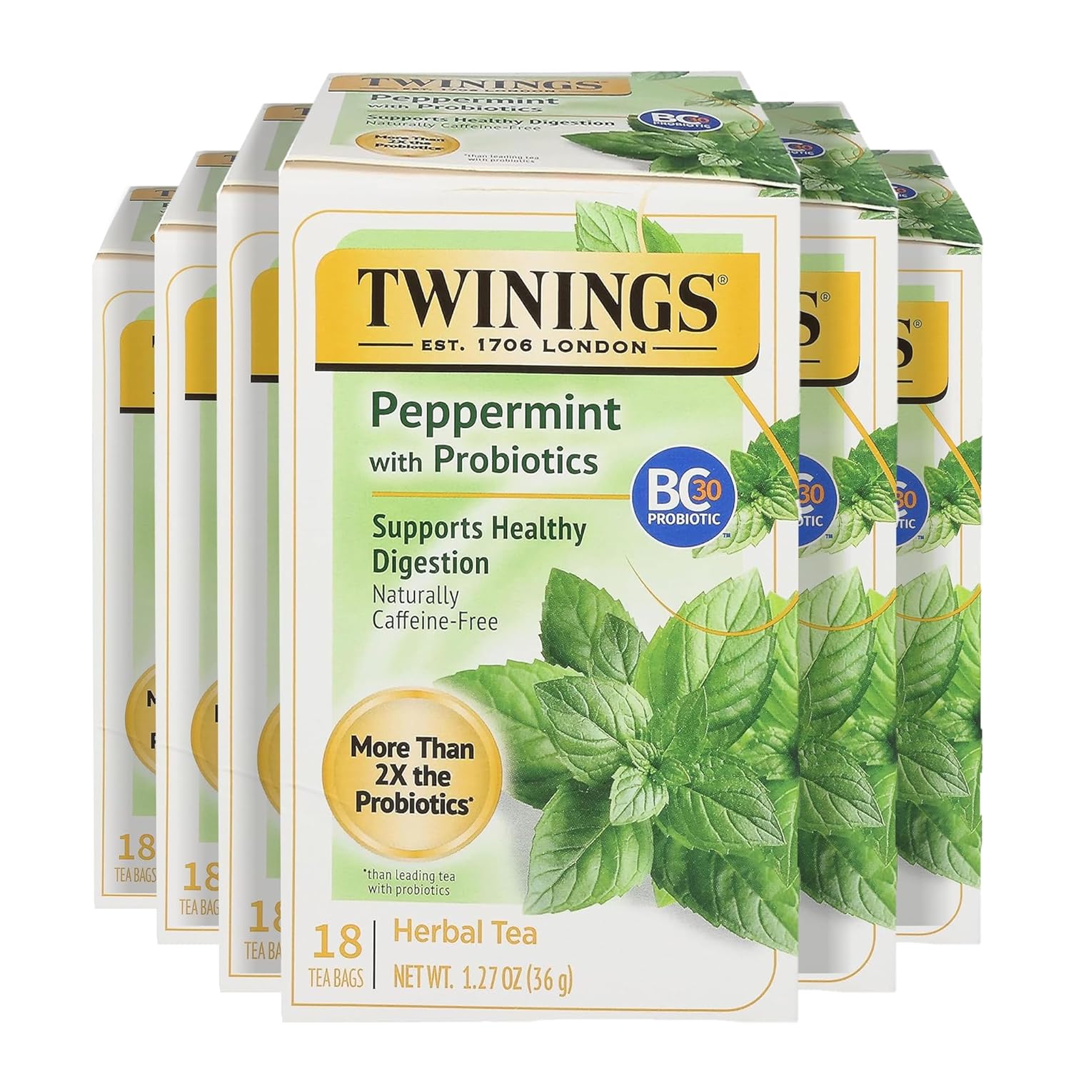 Twinings Superblends Peppermint Probiotics Herbal Tea 96 Bags