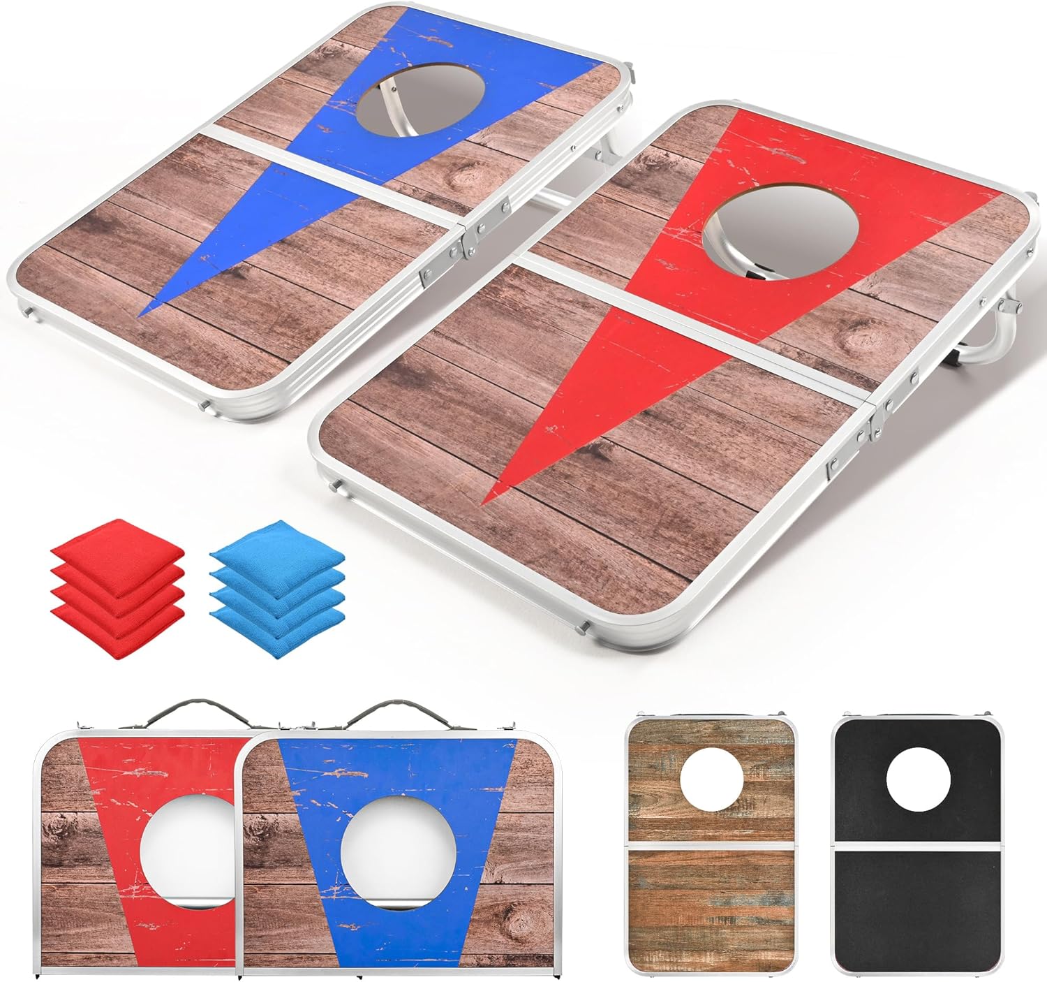 Portable Cornhole Board Set for Outdoor Games and Tailgates