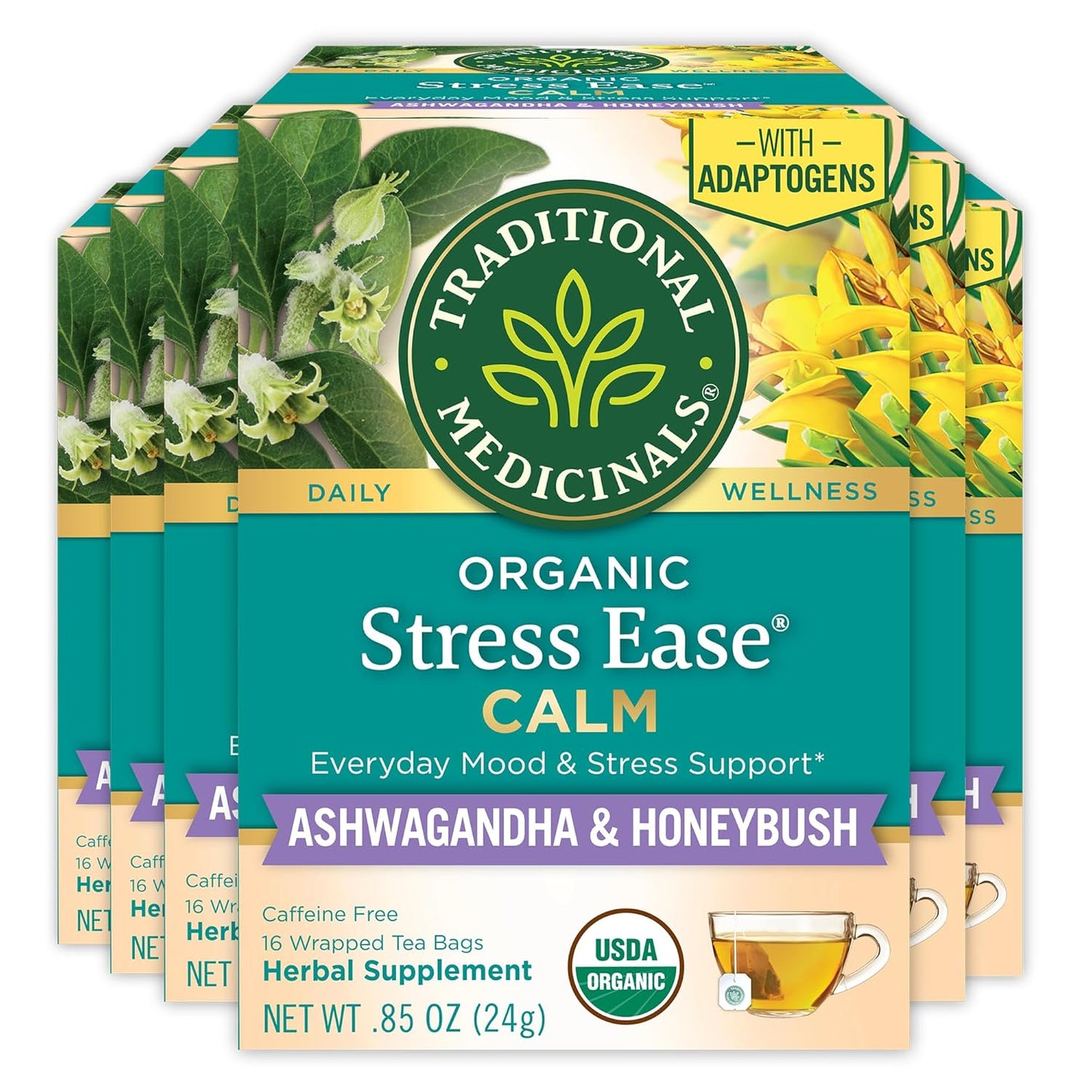 Organic Stress Ease Tea for Relaxation and Mood Support