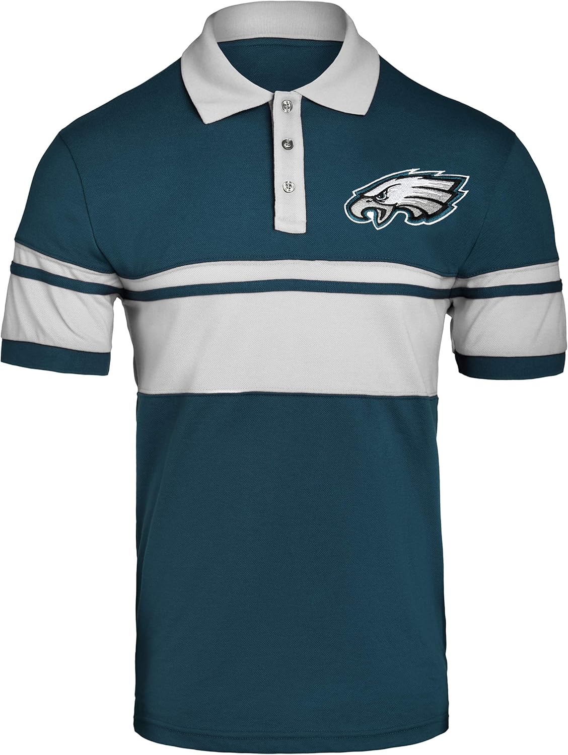 FOCO Men's NFL Team Logo Polo Short Sleeve Shirt for Fans