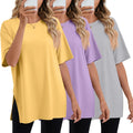 Oversized Women's Gym T Shirts - Comfortable Baggy Cotton Blend Tee