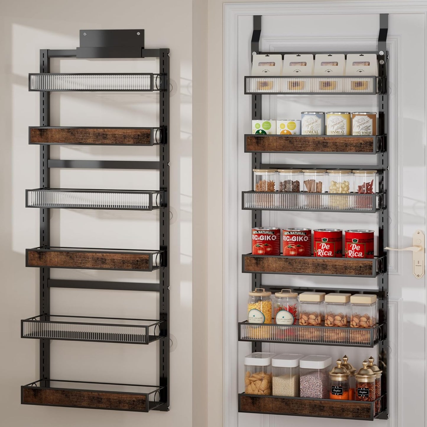 Over the Door Pantry Organizer for Kitchen and Bathroom Storage