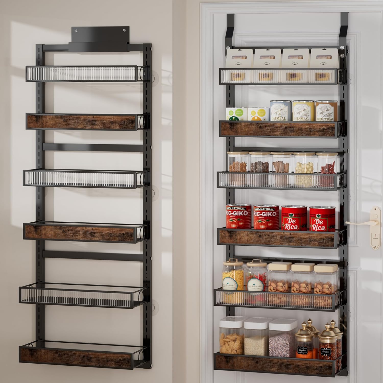 Over the Door Pantry Organizer for Kitchen and Bathroom Storage