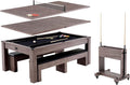 7 ft Drop Pocket Pool Table 3-in-1 with Dining Top and Accessories