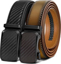 BULLIANT Men's Ratchet Belt 2 Pack - Click Leather Belts for Men