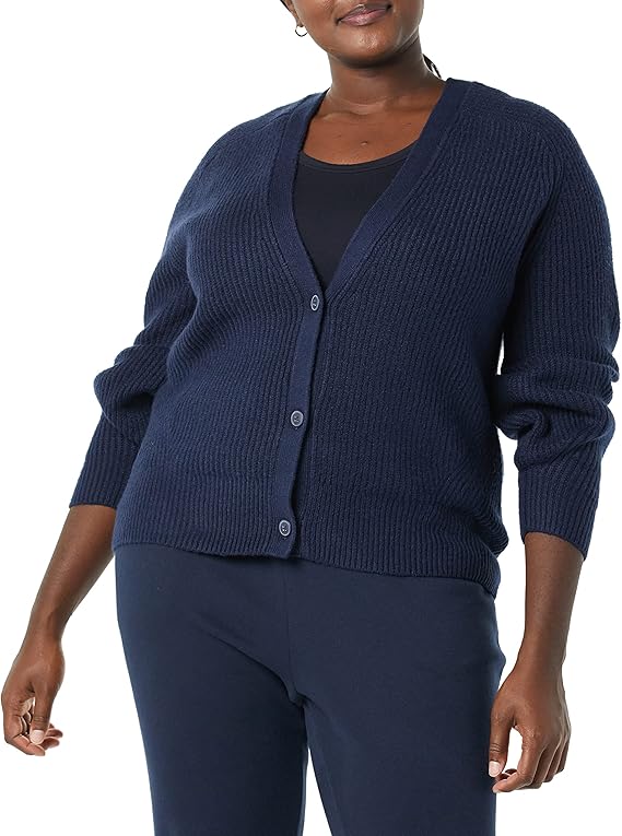 Soft Touch Ribbed Blouson Cardigan for Women - Cozy Style