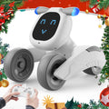 Gray Robot Dog Toy for Kids - Remote Control Puppy with LED Face