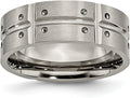Diamond2Deal Titanium 8mm Brushed Wedding Band Ring - Durable Comfort