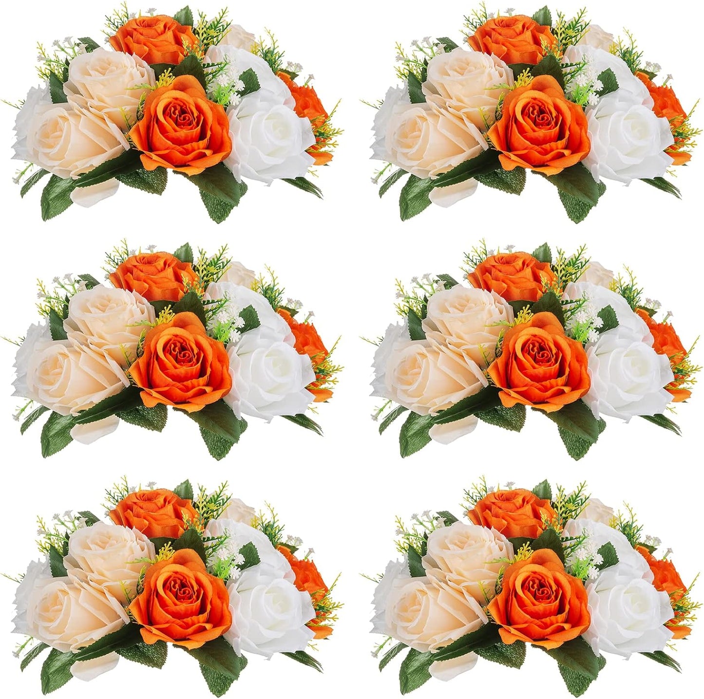 NUPTIO Flower Ball Arrangement Bouquet - 6 Pcs for Centerpieces