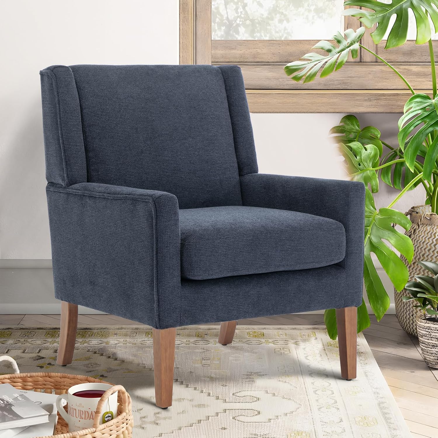 COLAMY Modern Wingback Living Room Chair for Stylish Comfort
