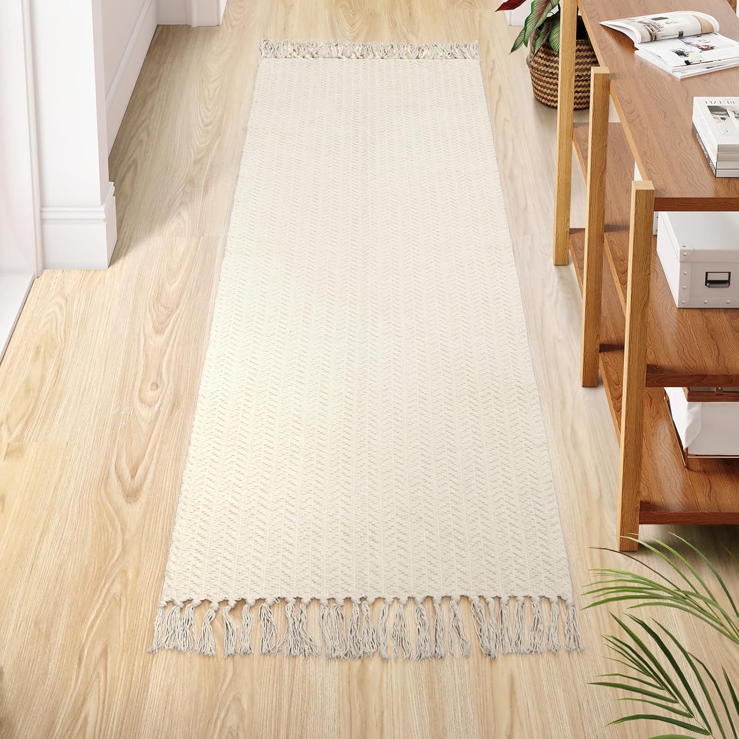 Lahome Boho Kitchen Runner Rug - Lightweight Washable 2x6 Design