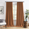DUALIFE Rust Pinch Pleated Blackout Curtains for Elegant Rooms
