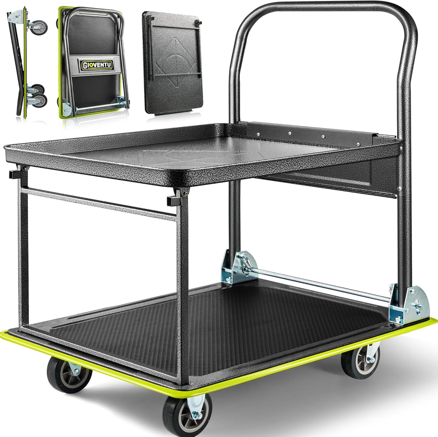 Heavy Duty Push Cart Dolly with 700 lbs Capacity for Versatile Use