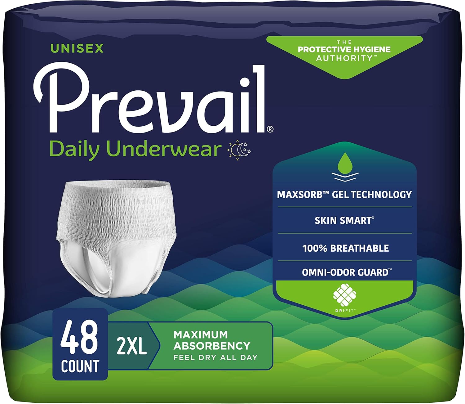 Prevail XXL Incontinence Underwear - Maximum Absorbency x4 Packs