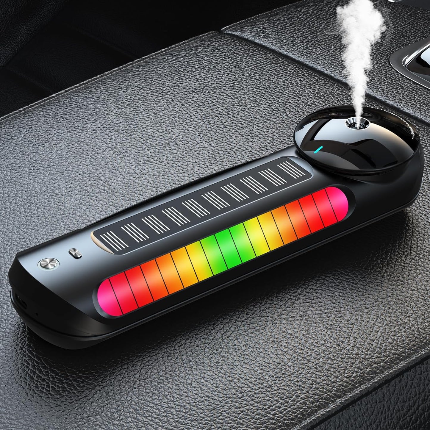 Music-Sync Smart Car Diffuser - Auto On/Off, Rechargeable, Music Lights