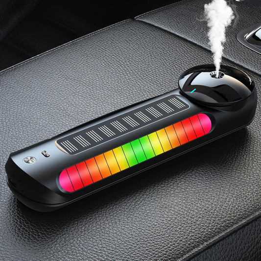 Music-Sync Smart Car Diffuser - Auto On/Off, Rechargeable, Music Lights