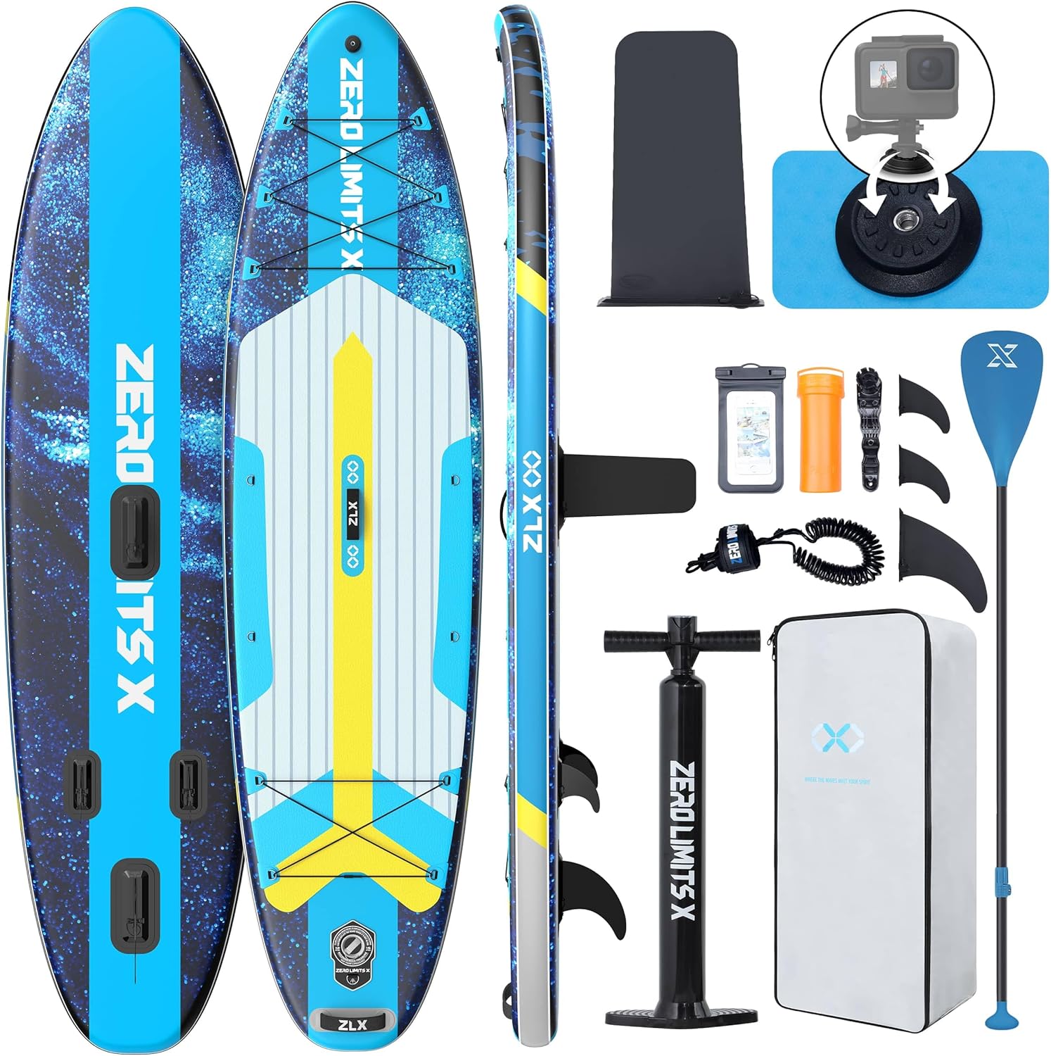 ZLX Inflatable Stand Up Paddle Board for All Skill Levels
