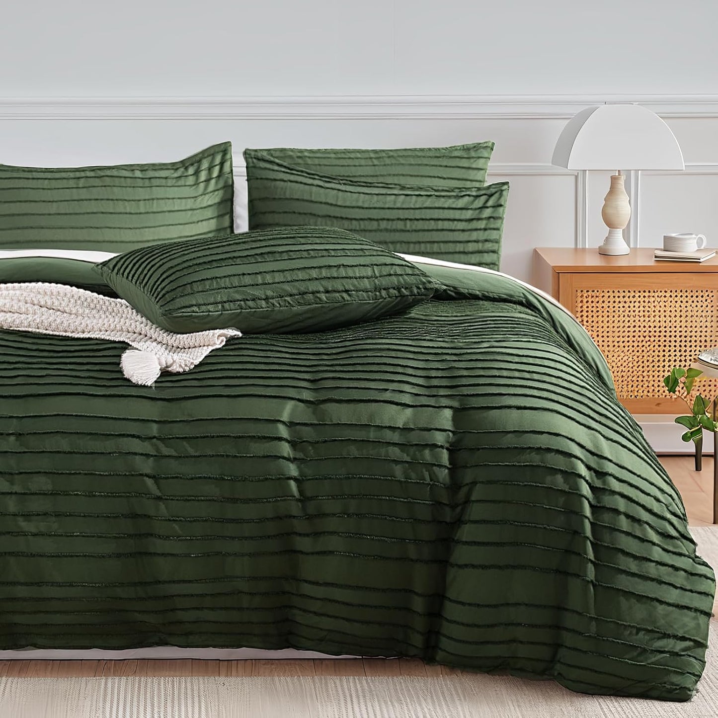 NEXHOME PRO Duvet Cover Queen Size Set in Boho Tufted Design