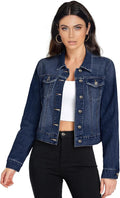 Hybrid & Company Women's Long Sleeve Denim Jacket - Classic Stretch