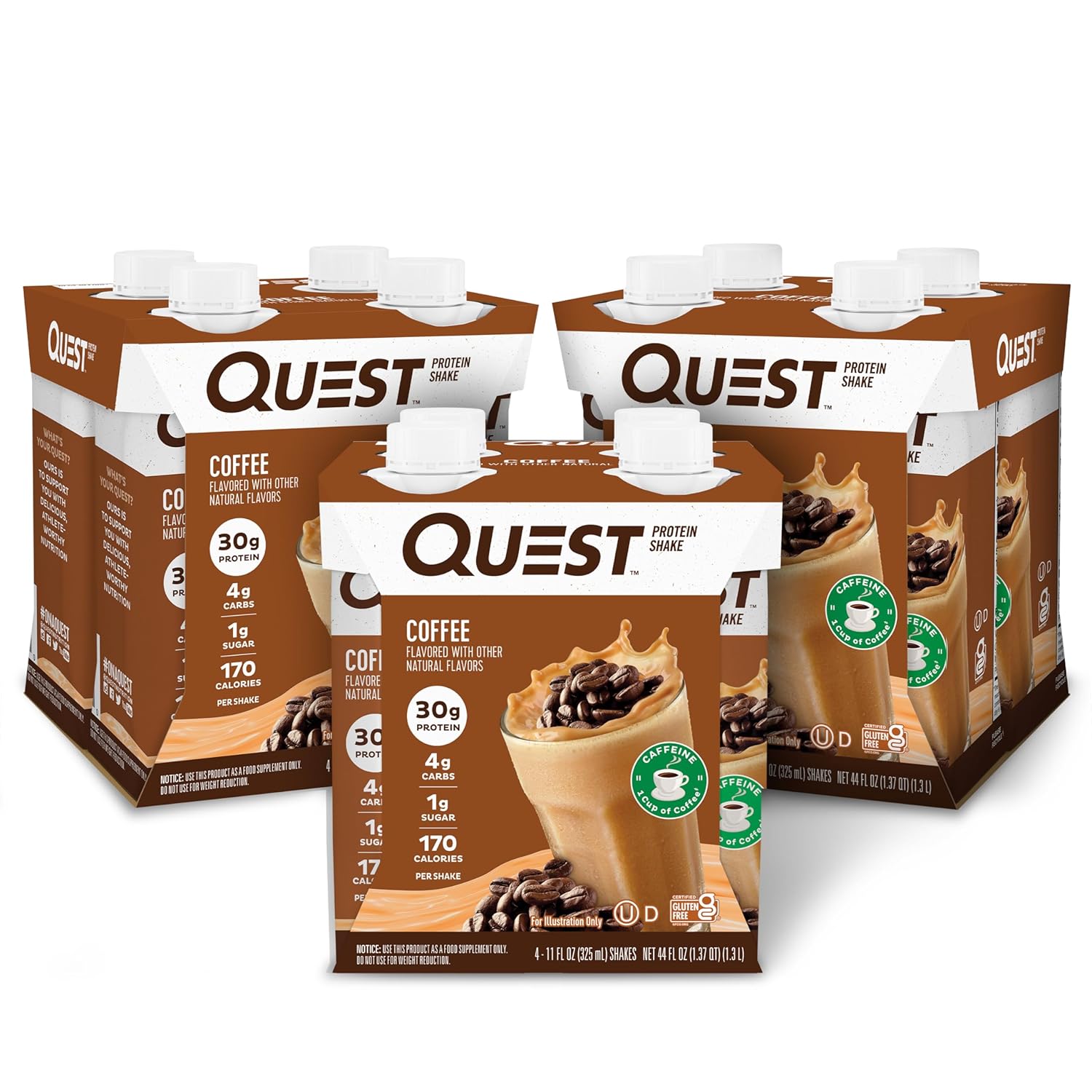Quest Nutrition Coffee Protein Shake - 30g Protein, Keto Friendly