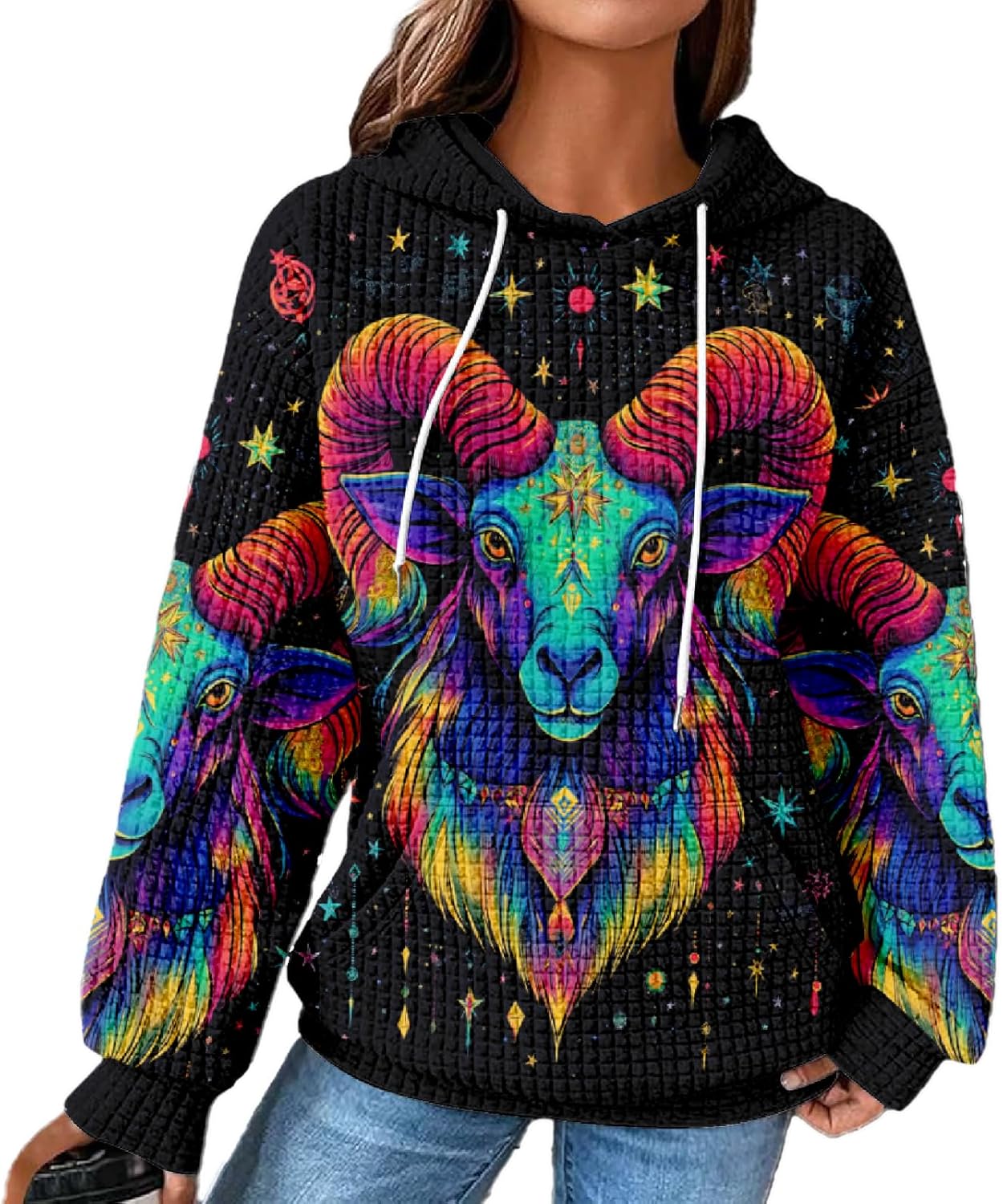 MARSVOVO Zodiac Graphic Hoodie: Stylish & Cozy