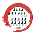 Universal Spark Plug Wire Set 8.5mm Red Silicone Jacket - Reliable
