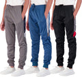 Boys Joggers 3 Pack - Soft Tricot Fleece Sweatpants for Kids