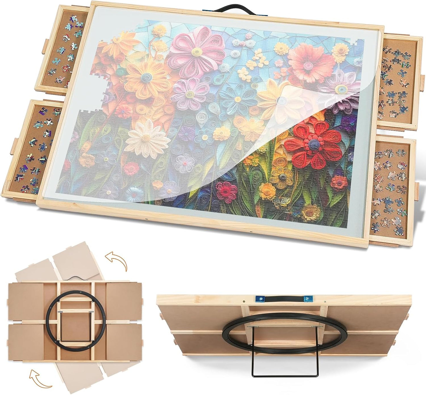 2000 Pieces Tilting & Rotating Puzzle Board for Adults