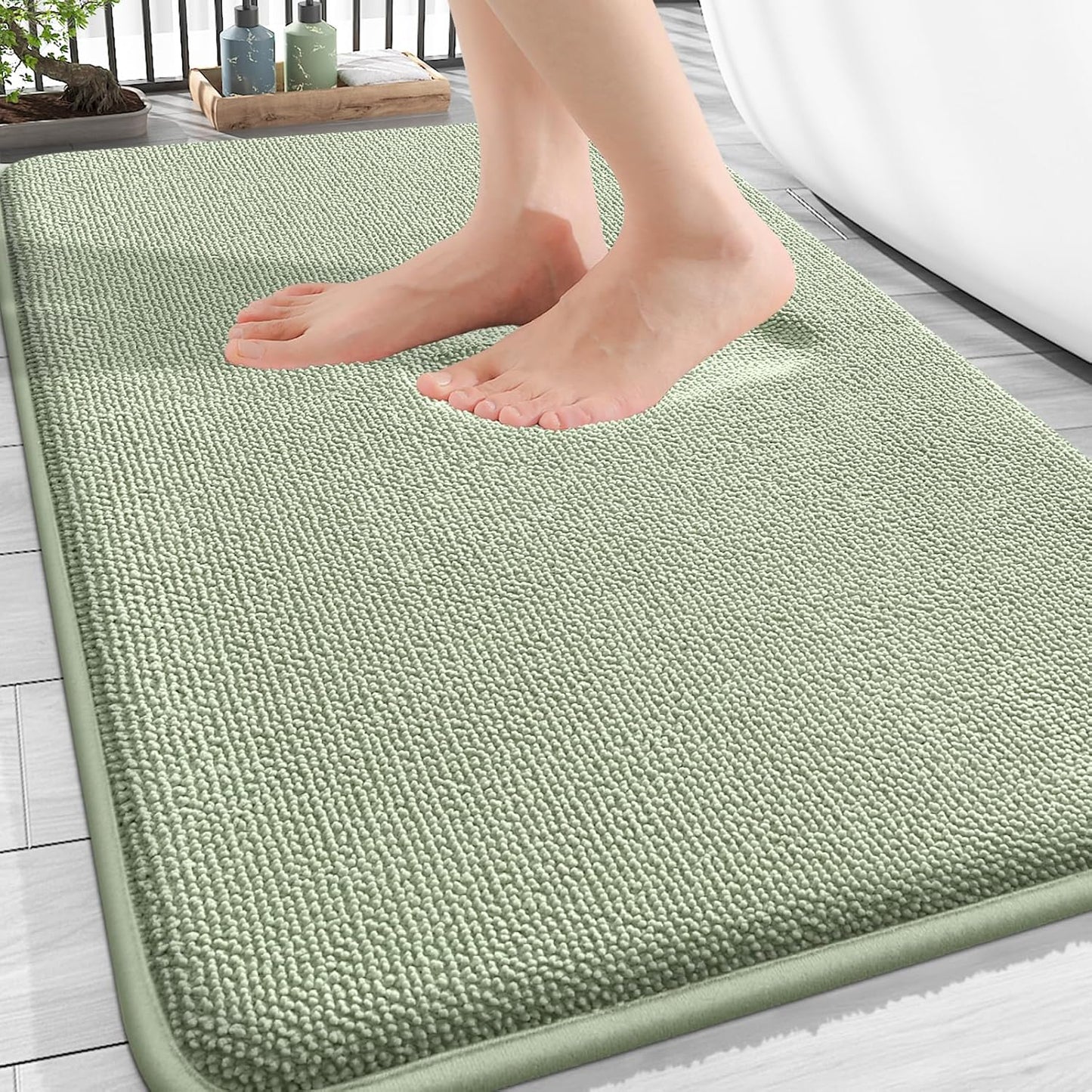 OLANLY Thick Memory Foam Bath Mat Rug for Luxurious Comfort