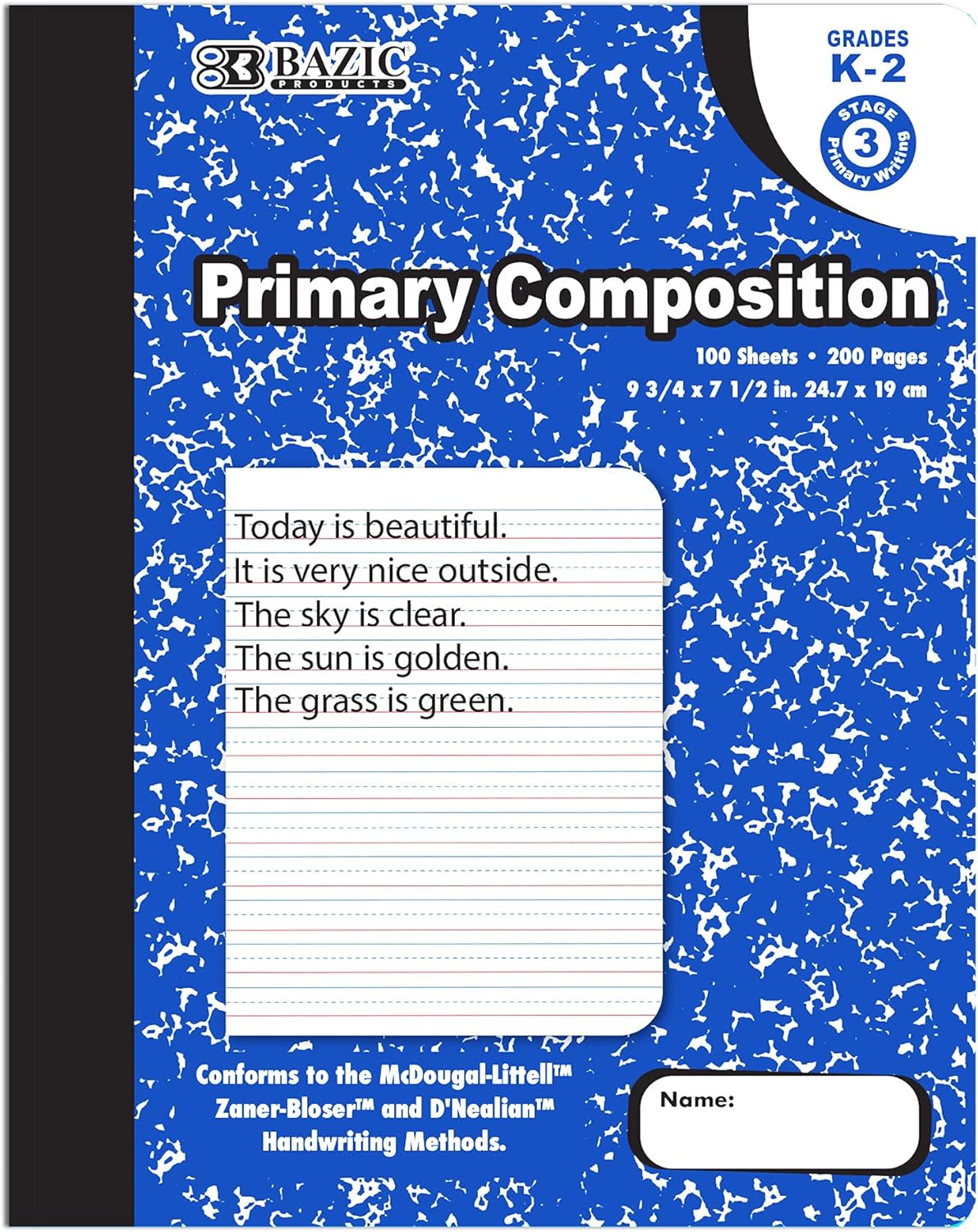 Blue Marble Primary Journal Notebook for K-2 Kids
