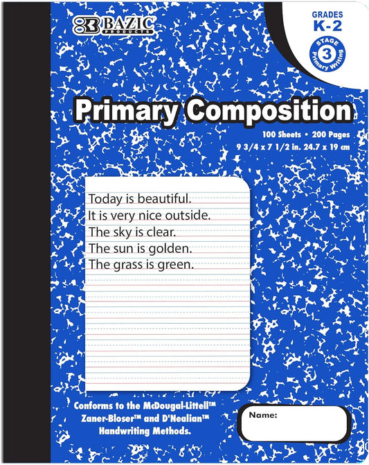 Blue Marble Primary Journal Notebook for K-2 Kids
