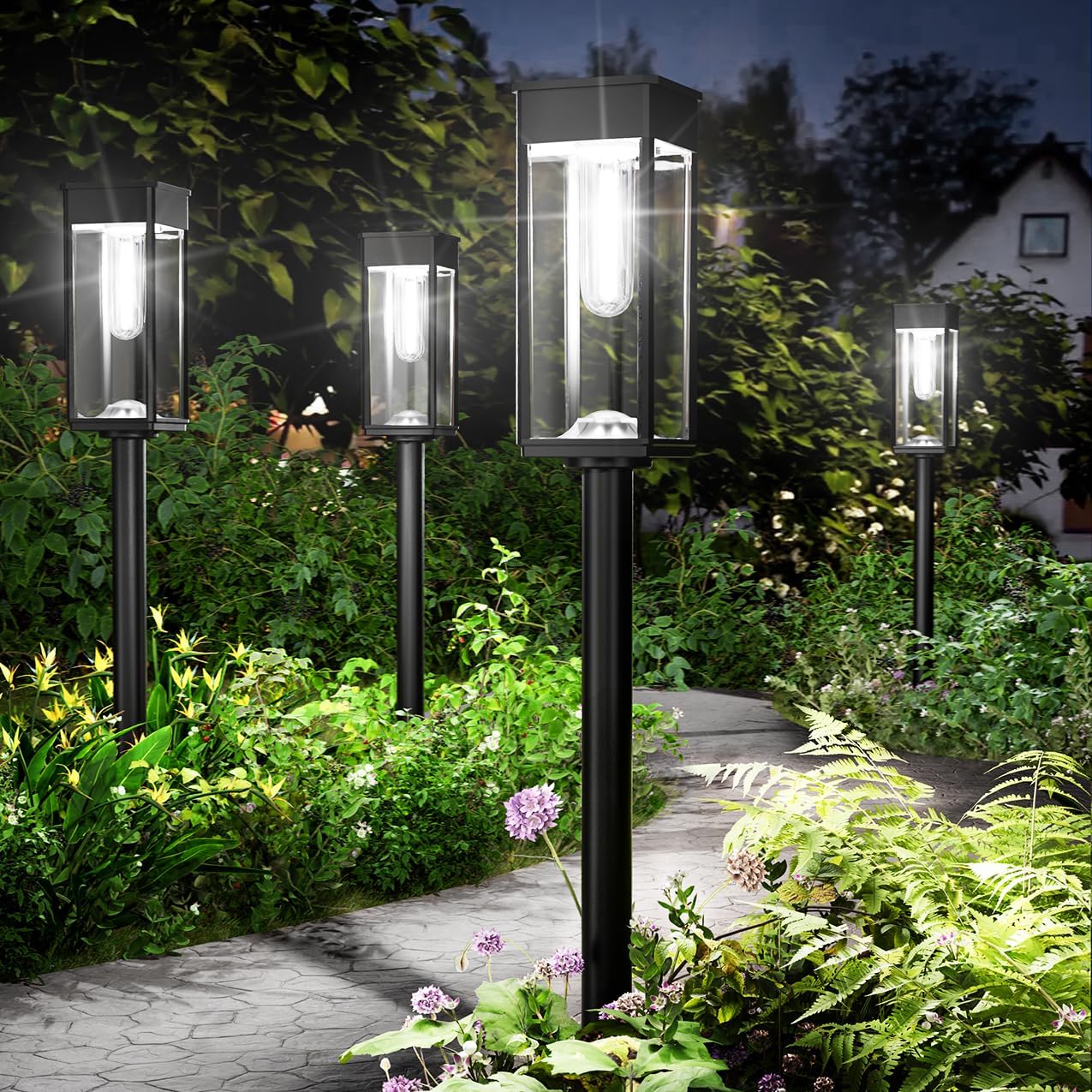 Super Bright Solar Pathway Lights Outdoor for Yard and Patio