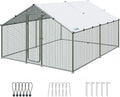 Large Metal Chicken Coop Run 12x9x6.6FT - Walk-In Poultry Pen