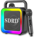 Karaoke Machine with Two Wireless Microphones - Portable Bluetooth PA