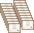 WIFTREY Multi 8.5x11 Brown Picture Frames 18 Pack - Rustic Bulk Set