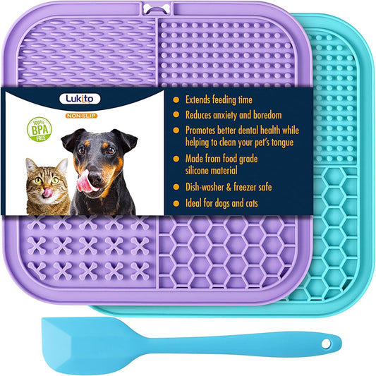 Peanut Butter Lick Pad Duo: Anxiety Relief for Pets