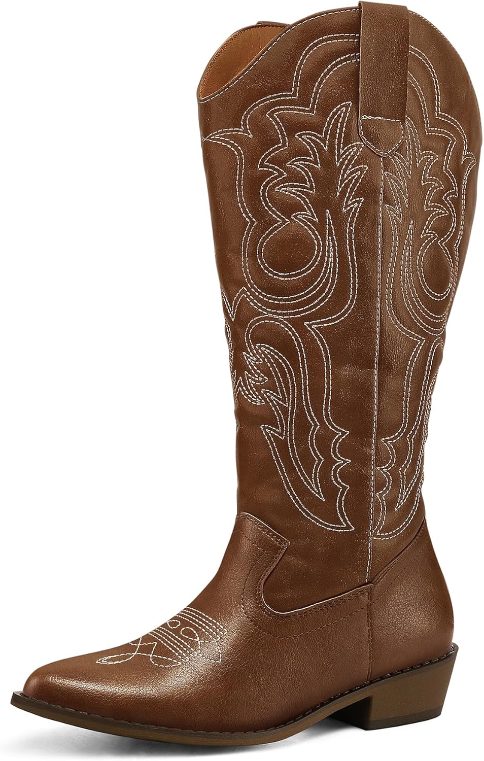 Wide Calf Cowboy Boots for Women with Embroidery and Style