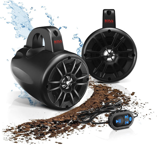 BOSS BM40AMPBT 500W Marine ATV Speaker Pair