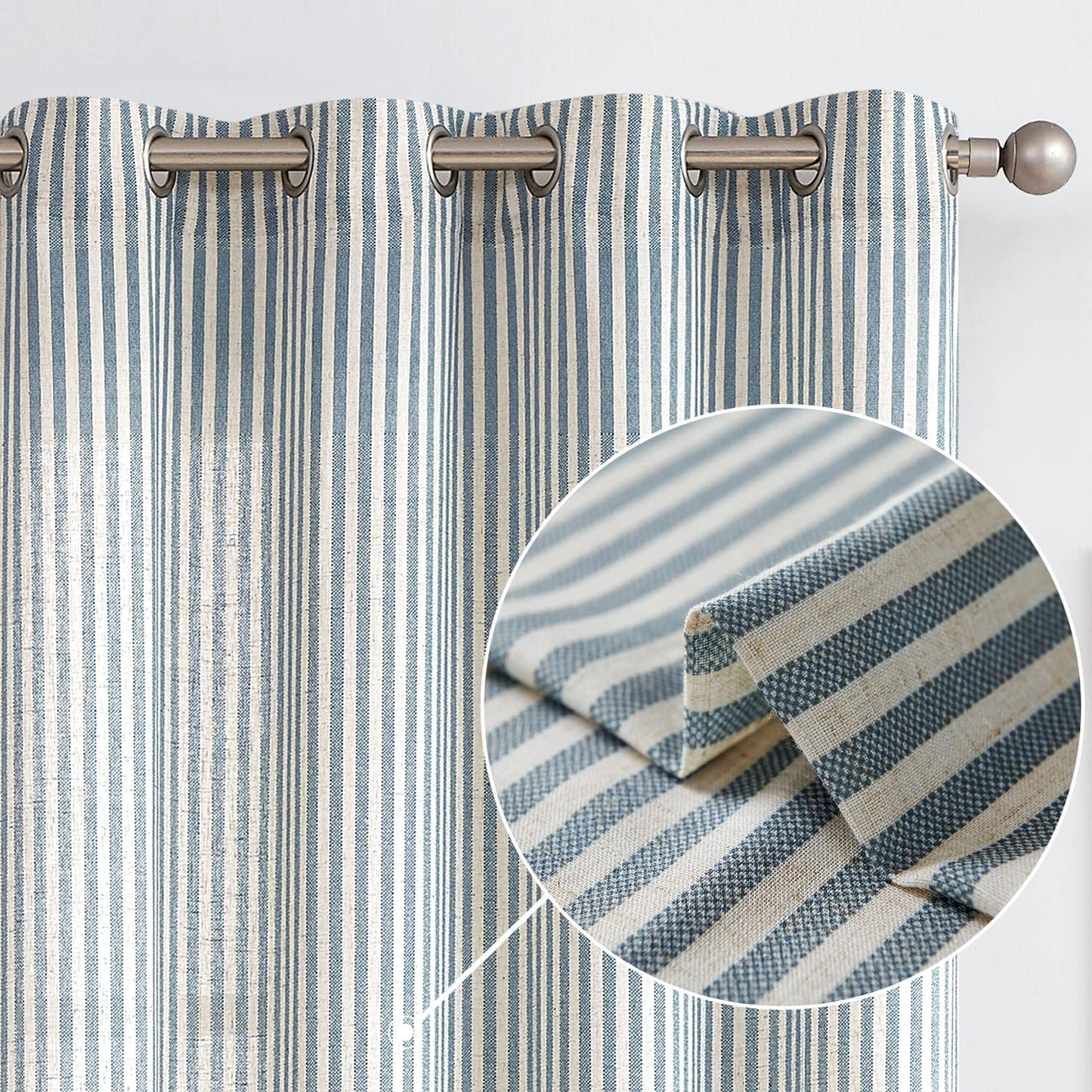 Elegant Striped Curtains for Modern Home Decor - 63 Inches