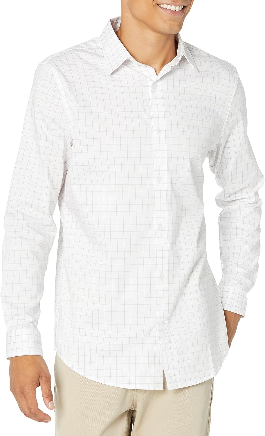 Men's Regular Fit Long Sleeve Wrinkle Resistant Dress Shirt