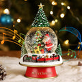 Christmas Snow Globe with Music and Light - Train Base and Santa Claus