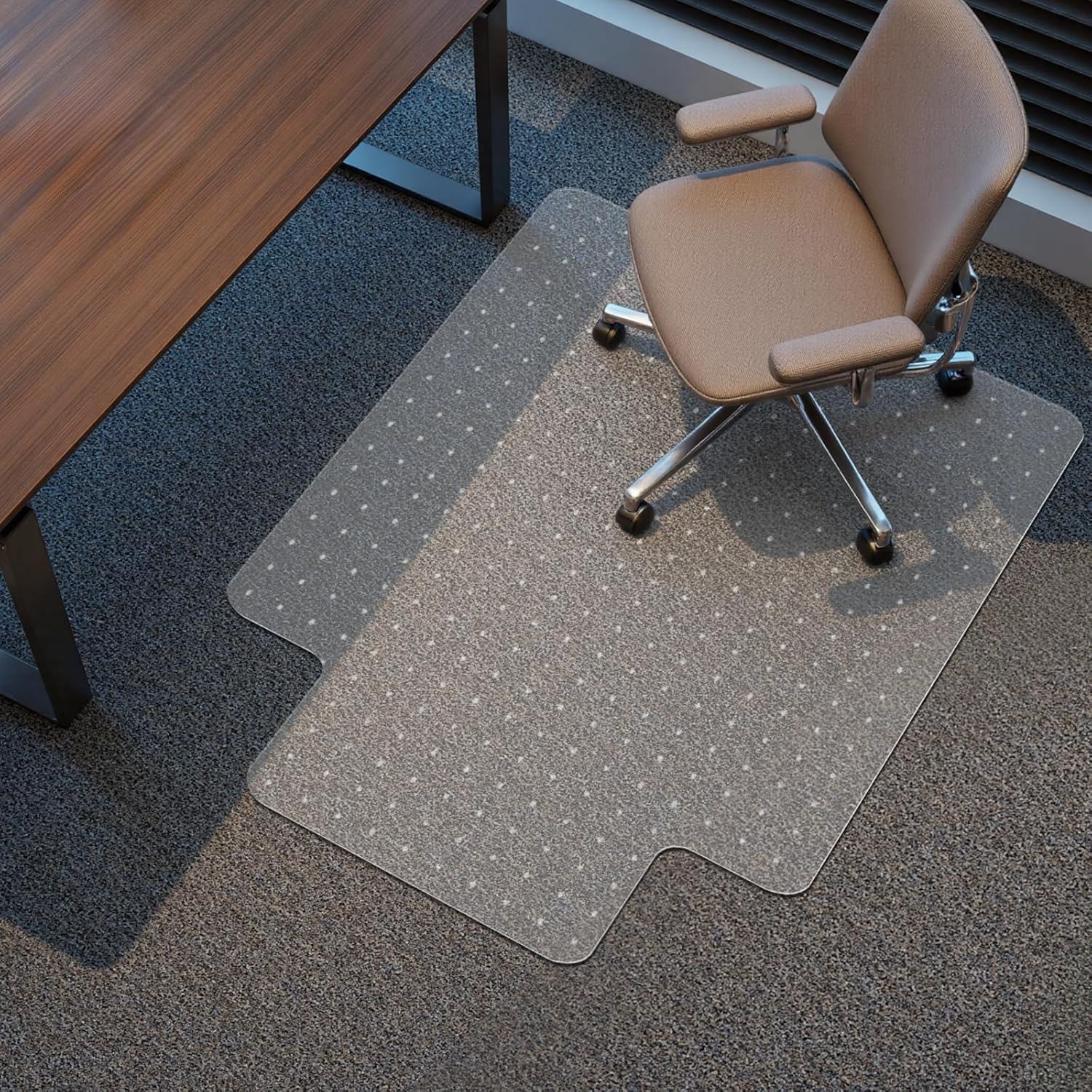 Kuyal Office Chair Mat for Carpet - Heavy Duty Under Desk Protector