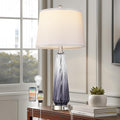 Elegant Glass Table Lamps for Living Room with USB Ports