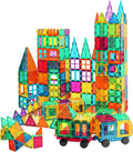 Bmag 130PCS Magnetic Tiles Building Blocks with 2 Cars - STEM Play